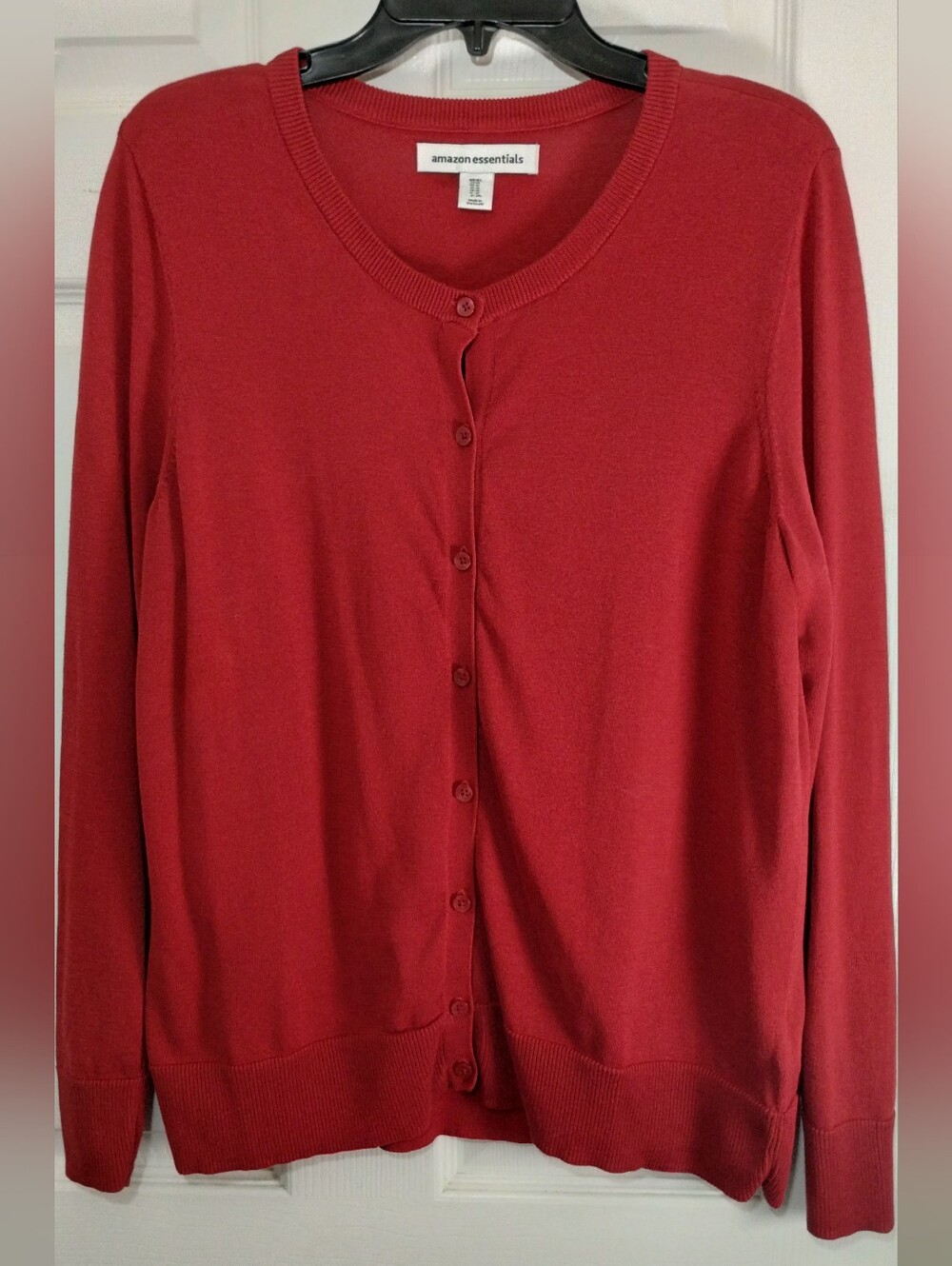 Amazon Essentials Women's Modal Blend Lightweight Maroon Button-Front Cardigan